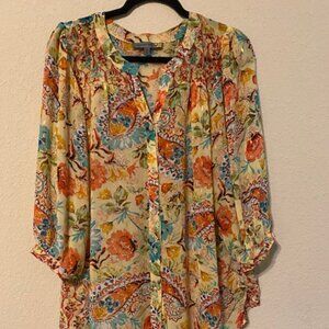 Multi-Colored Top with Splashes of Gold